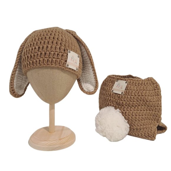 Oxford & Bo Other - Napier Bunny Ear Knit Hat and Diaper Cover